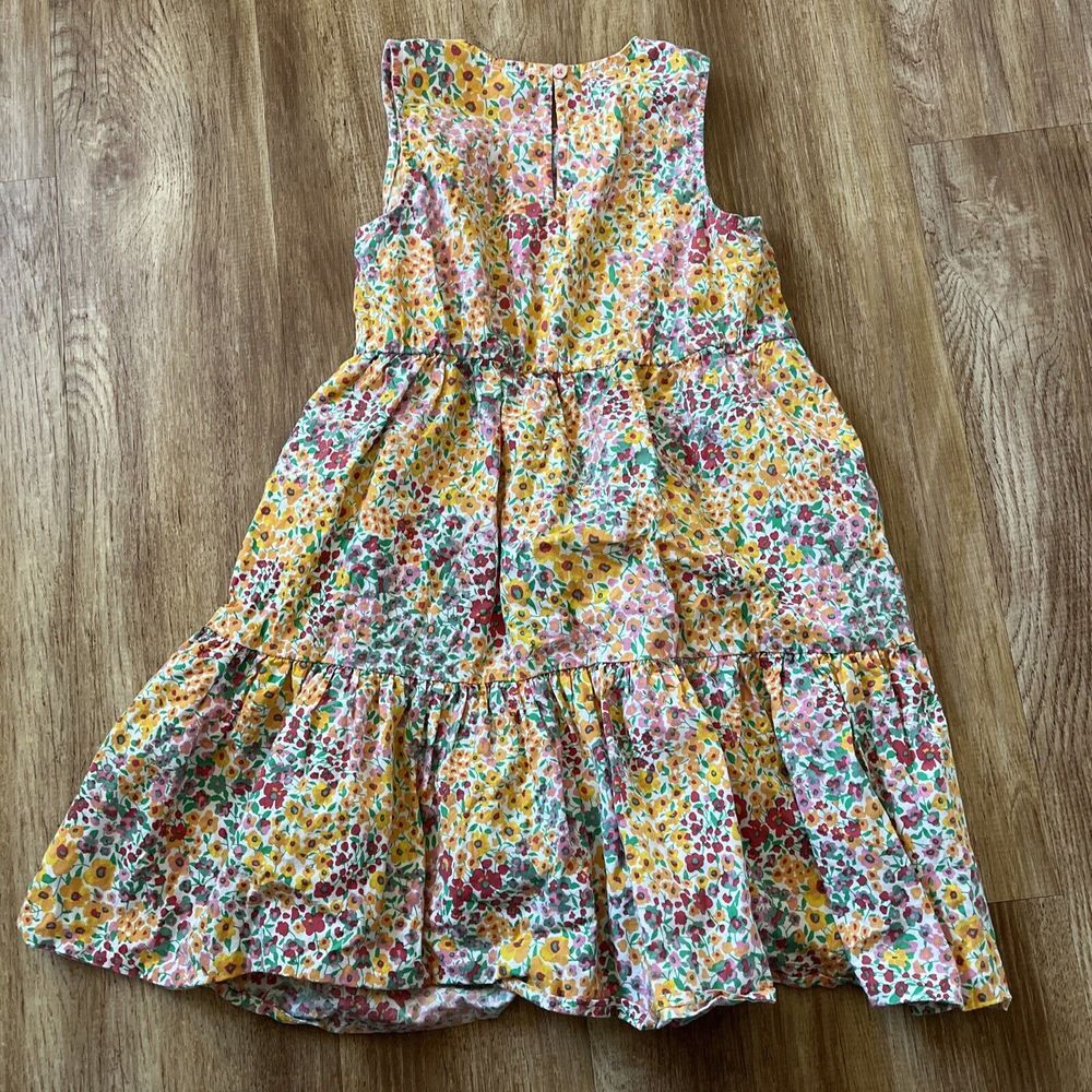 Crewcuts Girls' Floral Tiered Dress Size 8 Pink‎ Orange - Picture 5 of 7